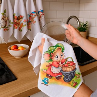 Kit 20 pano de prato atacado estampado com bainha 100% algodão em Oferta na Shopee