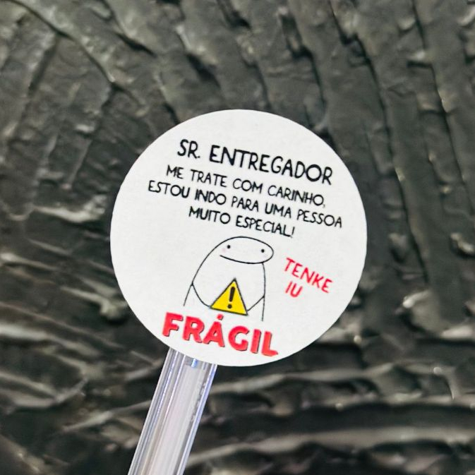 Etiquetas Adesivas Flork - 4 Cm - Cartelas de Adesivos de Recebidos - Modelo Sr. Entregador em Oferta na Shopee