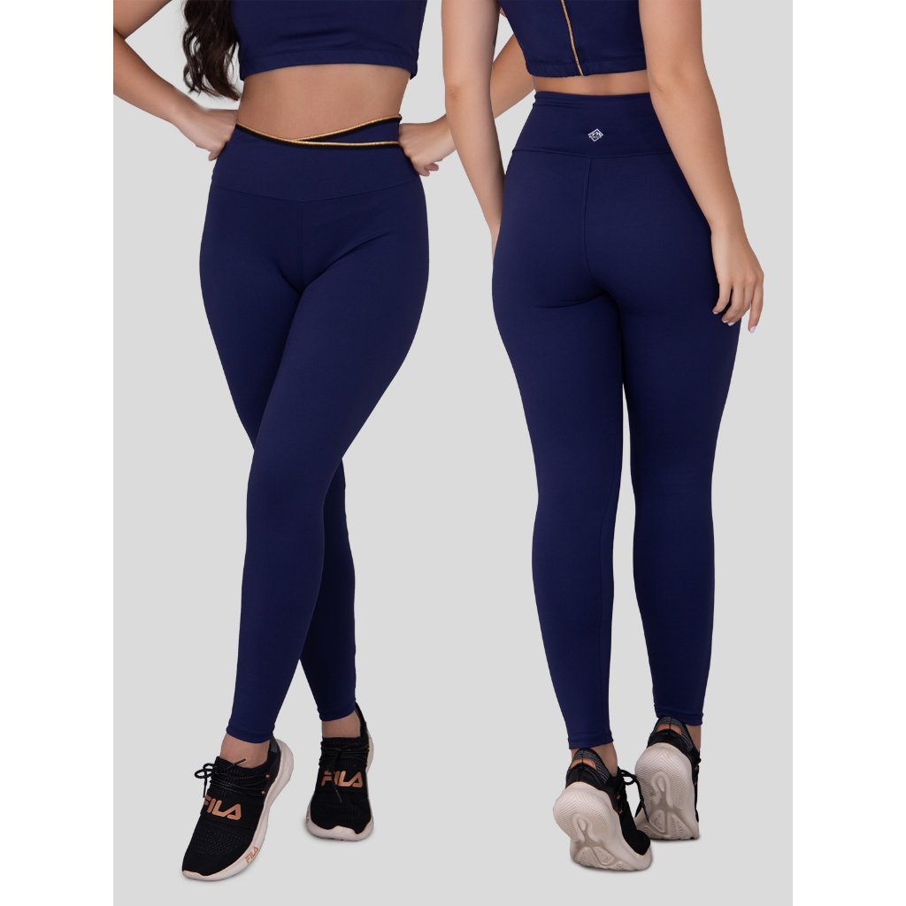 Calça Legging Feminina Poliamida Lurex
