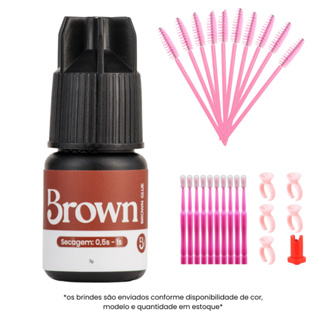 Cola Adesivo Brown Beautify Pro 3g Para Extensão de Cílios | Hipoalergênica | Secagem 0,5s a 1s em Oferta na Shopee