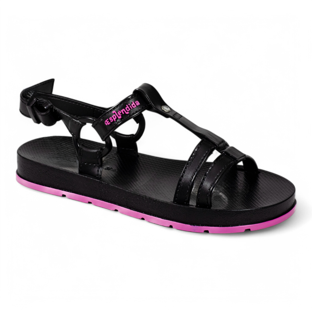 Sandalia Infantil Feminina Chinelo Ajustável Confortável Casual Borracha Macia Verão Leve Plataforma