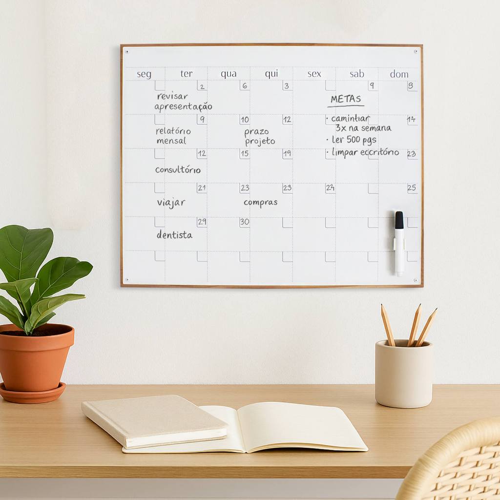 Calendario Planejamento Rotina Diaria Mensal Empresa 50x40