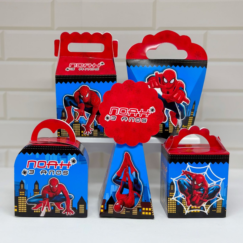 Personalizados Homem Aranha (PEGUE E MONTE) |  Kit Festa Personalizadas Lembrancinhas e Mimos