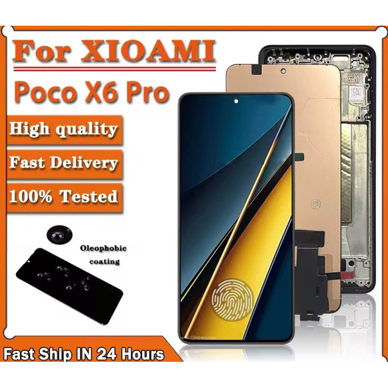 Tela Frontal Display Lcd Xiaomi Poco X6 Pro Amoled Com Aro Pronto