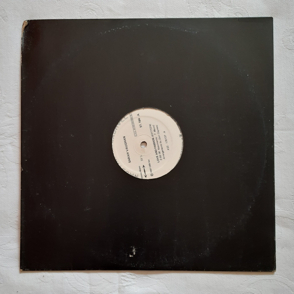 Lp Single Sarah Vaughan Love And Passion