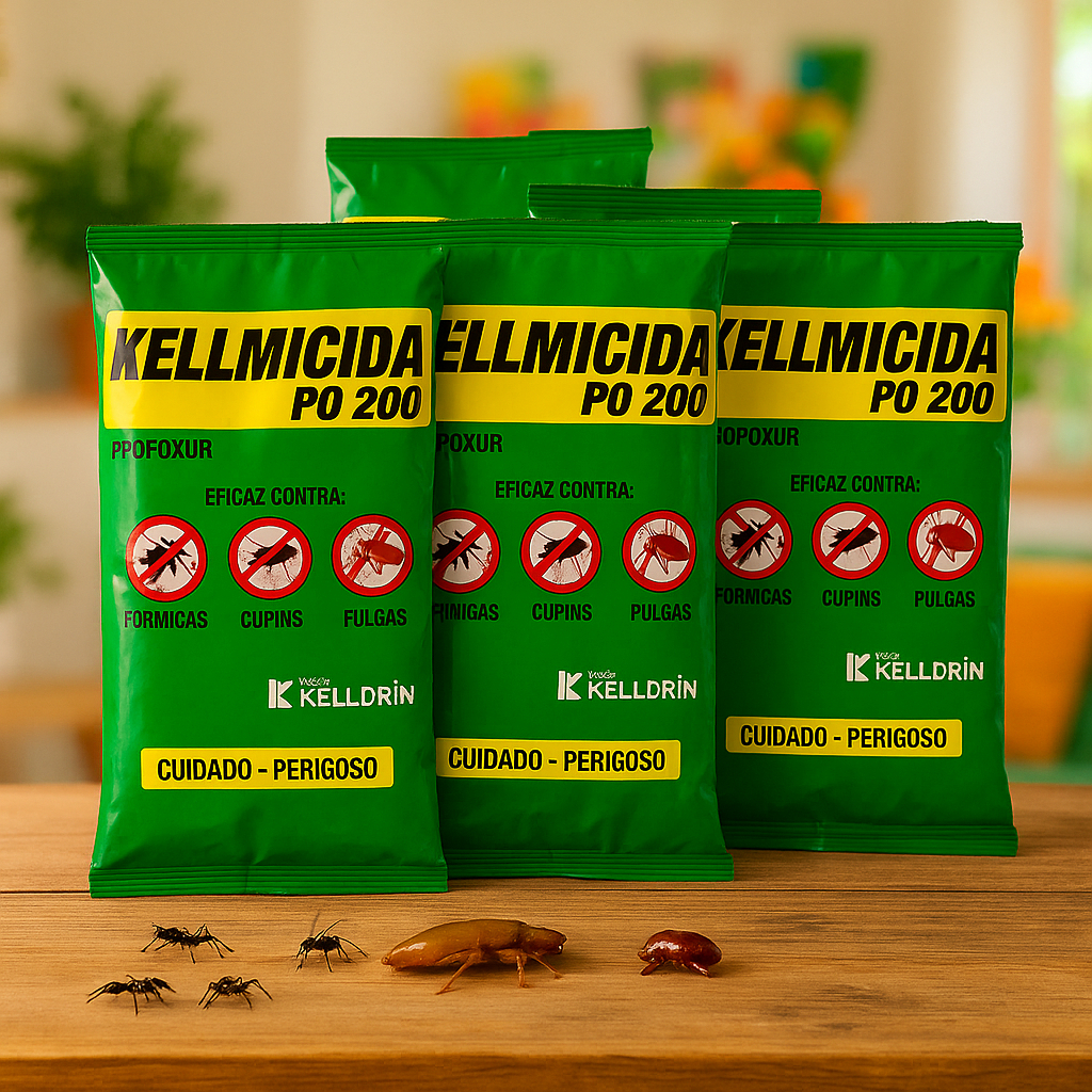 Kellmicida Pó 200 250g Combate Formigas, Cupins, Pulgas e Formiga Cortadeira Proteção Casa Kelldrin em Oferta na Shopee