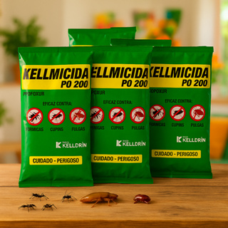 Kellmicida Pó 200 250g Combate Formigas, Cupins, Pulgas e Formiga Cortadeira Proteção Casa Kelldrin em Oferta na Shopee
