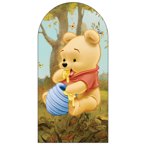 PAINEL ROMANO EM TECIDO SUBLIMADO 1X2M URSINHO POOH em Oferta na Shopee