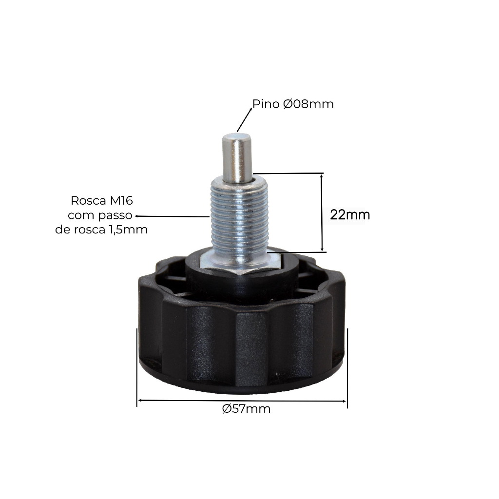 1 Puxador Regulador De Banco De Bike Knob M16 Original