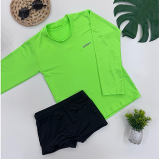 Conjunto Infantil Praia Piscina Camisa Blusa fator solar 50+ proteção uv + sunga com regulagem tam 2 ao 8 em Oferta na Shopee