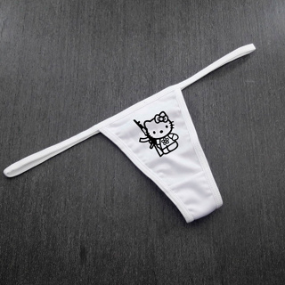 Calcinha Hello Kitty With Gun Fio Dental AK-47 Estampa Sexy Anime Y2k Arma Holding Weapon AK47 Decal em Oferta na Shopee
