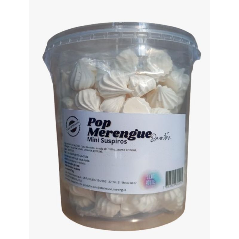 Pop Merengue pote 250gr - Mini suspiros em Oferta na Shopee