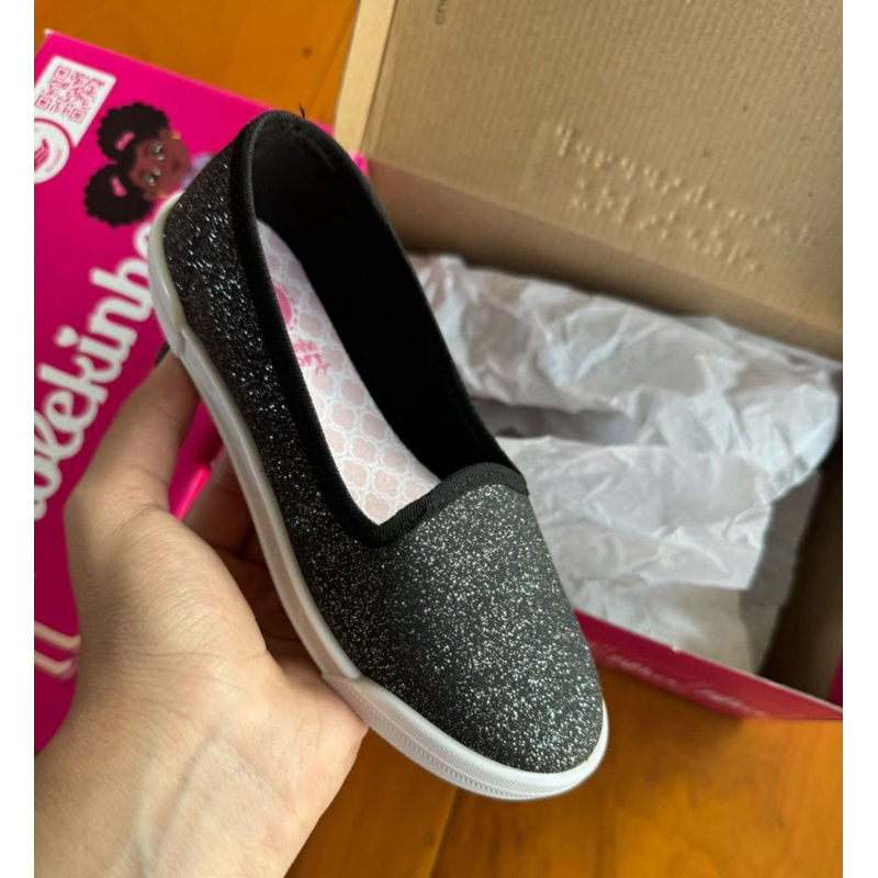 Sapatilha Molekinha Glitter Preta - 2572.105