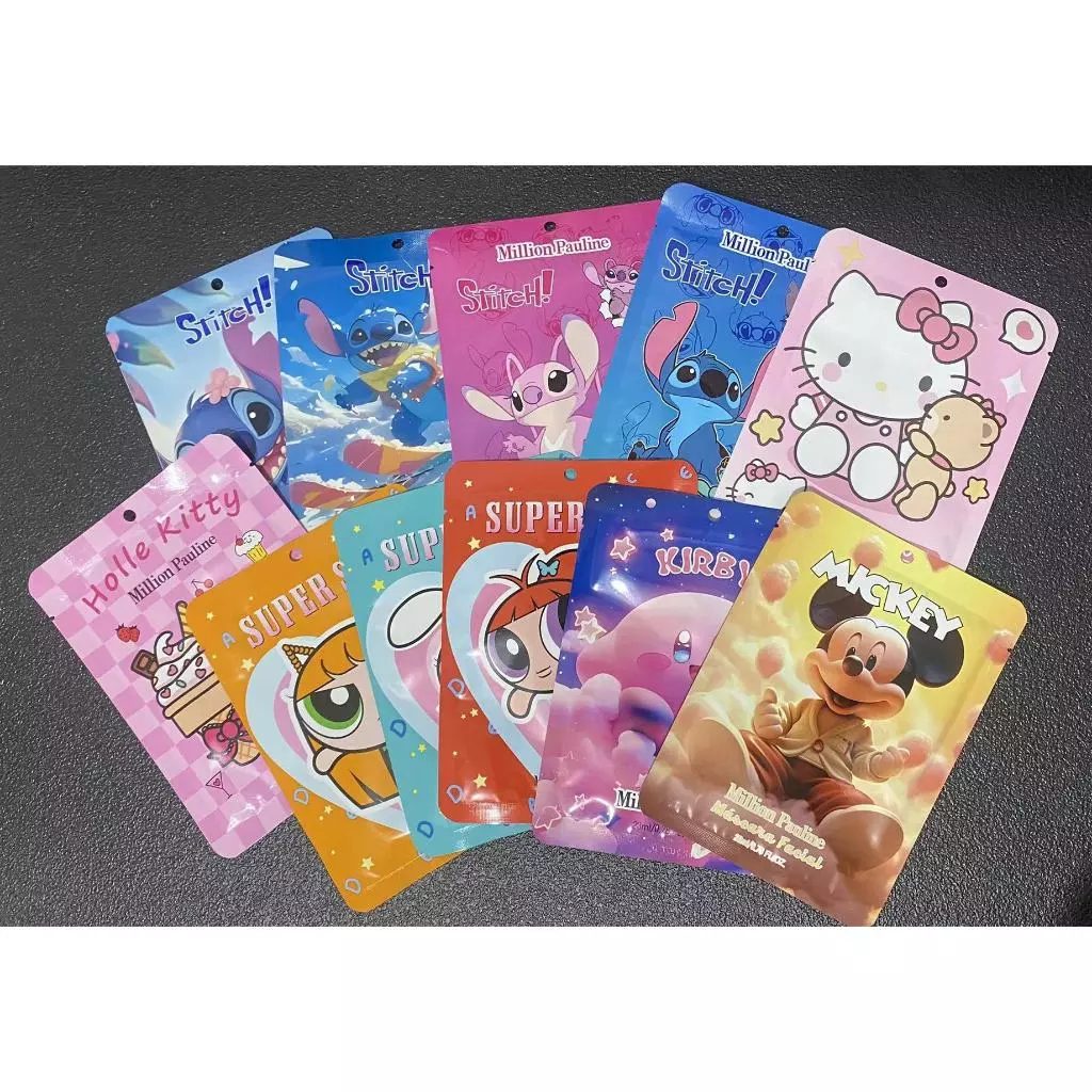 Kit c/ 10 unidades Mascara Personagens de desenhos animados care Soft Skin Sua pele linda Fresh Mask Tecido Hidratante em Oferta na Shopee