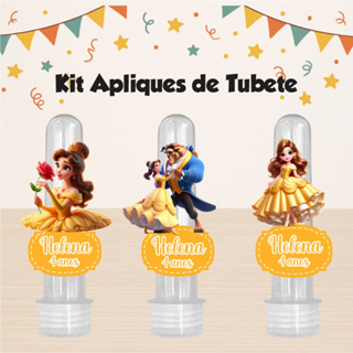 KIT 50 APLIQUE BELA E A FERA, LEMBRANCINHA, FESTA, TUBETE, MIMOS, ANIVERSÁRIO.TODOS OS TEMAS em Oferta na Shopee
