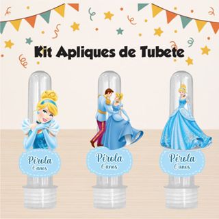 KIT 50 APLIQUE CINDERELA, LEMBRANCINHA, FESTA, TUBETE, MIMOS, ANIVERSÁRIO.TODOS OS TEMAS em Oferta na Shopee