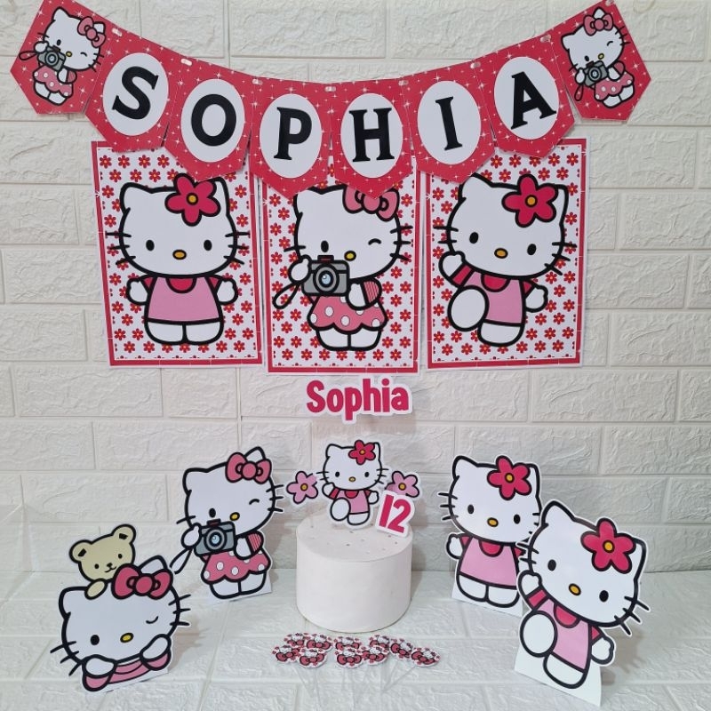 Kit Festa só um bolinho Hello Kitty Personalizados - decoração - lembrancinhas - papelaria - aniversário - festa