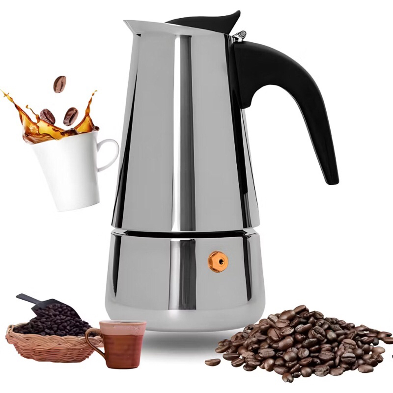 Máquina de Café Cafeteira Italiana 9 Xícaras Expresso em Inox- 450ml em Oferta na Shopee