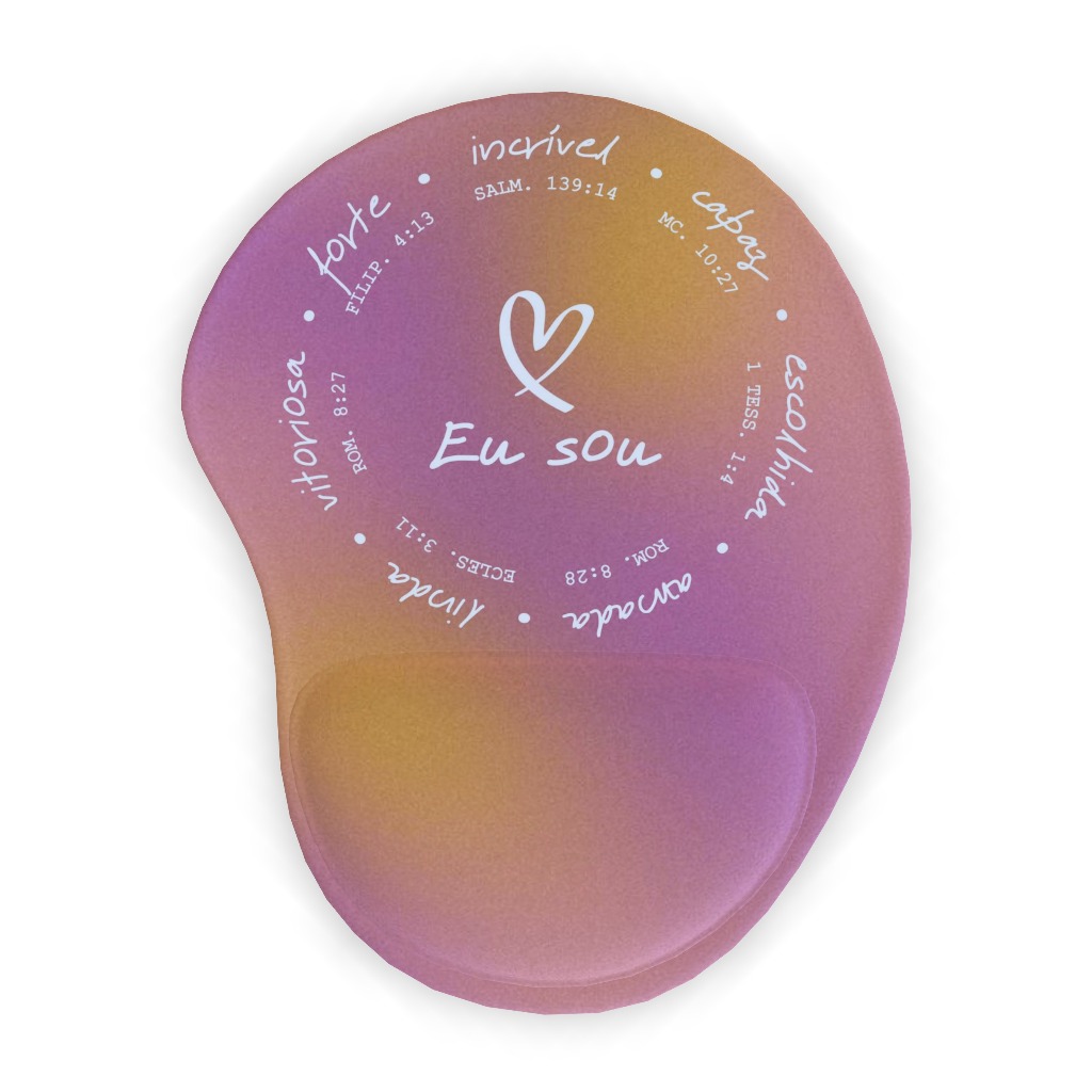 Mouse Pad com apoio - acessório informática computador, neopreme com emborrachado, estampas impressão digital