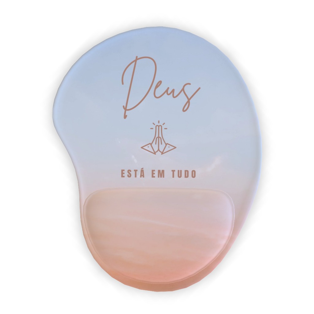 Mouse Pad com apoio - acessório informática computador, neopreme com emborrachado, estampas impressão digital