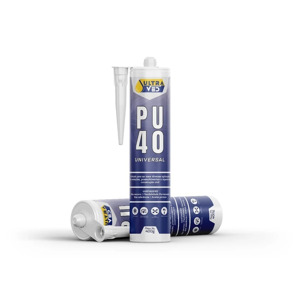 Adesivo De Silicone PU 40 Cartucho 360g Branco Cinza Preto Vidro Metal Alvenaria Concreto Uso Geral em Oferta na Shopee