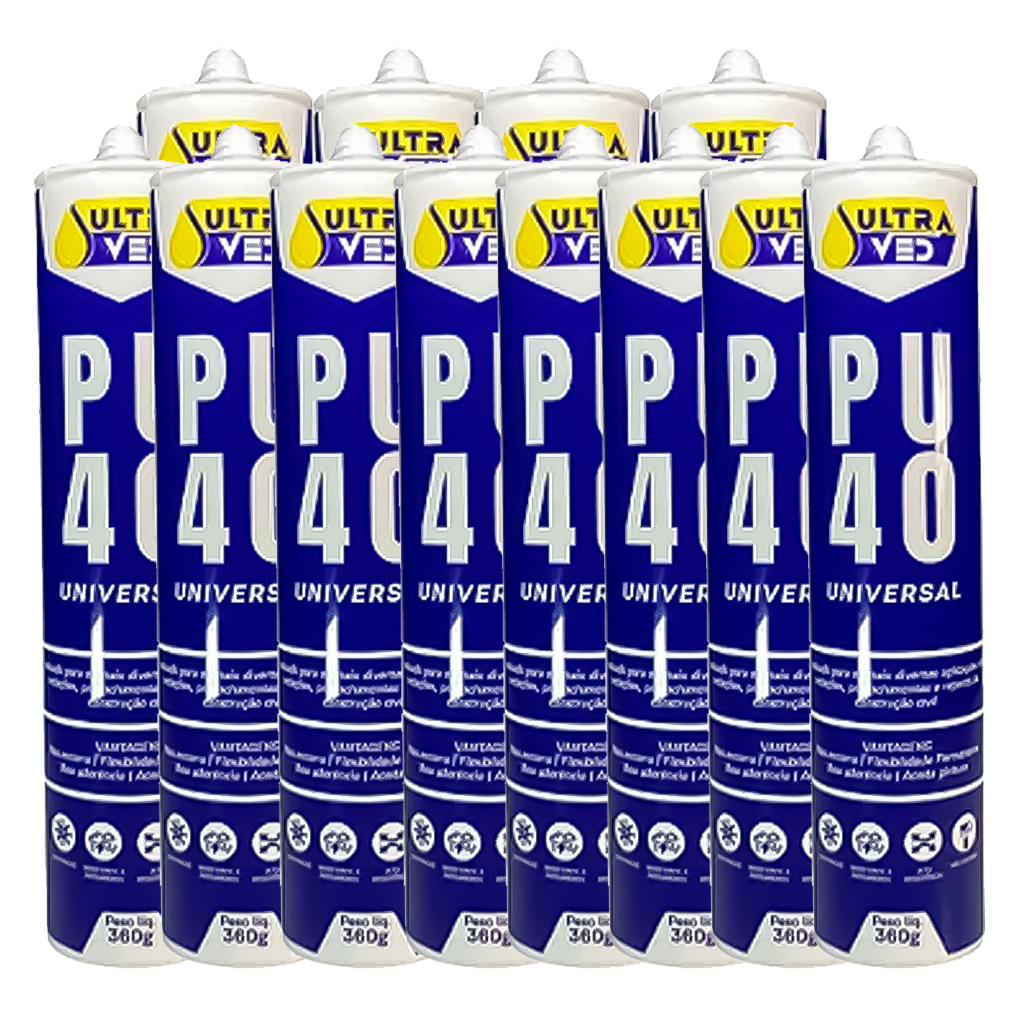 Kit Jogo 12 Adesivo Silicone PU 40 Cartucho 360g Várias Cores Calhas Parede Selante Uso Geral Fixa em Oferta na Shopee