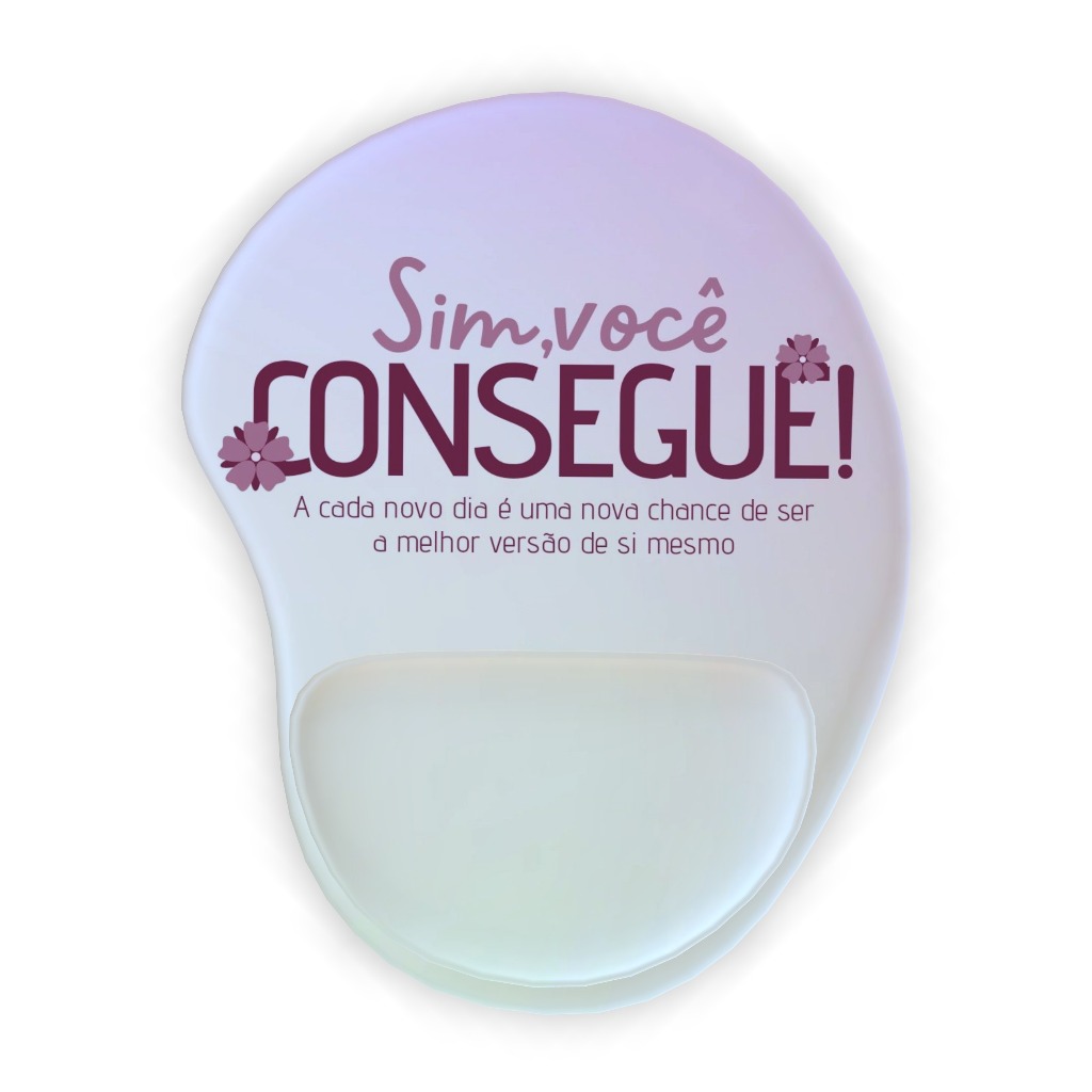 Mouse Pad com apoio - acessório informática computador, neopreme com emborrachado, estampas impressão digital
