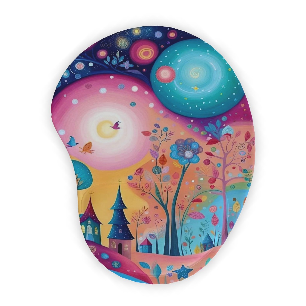 Mouse Pad com apoio - acessório informática computador, neopreme com emborrachado, estampas impressão digital