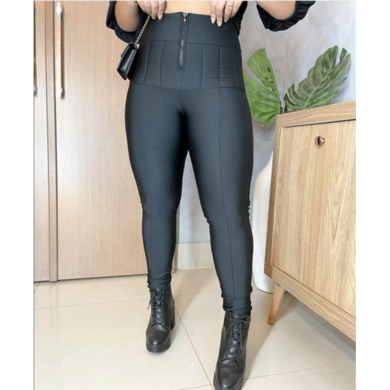 Calça lipo felpado calça legging calça montaría