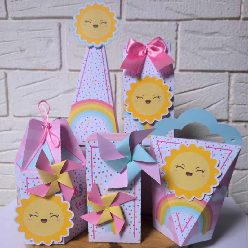 Personalizados 365 Sorrisos no PEGUE E MONTE - Kit Caixas Decoração Lembrancinhas  Aniversário Caixinhas Personalizadas