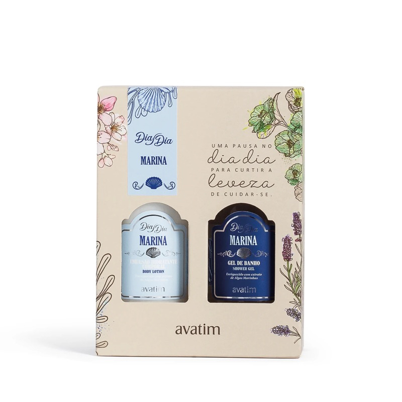 Kit Dia Dia Marina: Hidratante e Gel de Banho Avatim