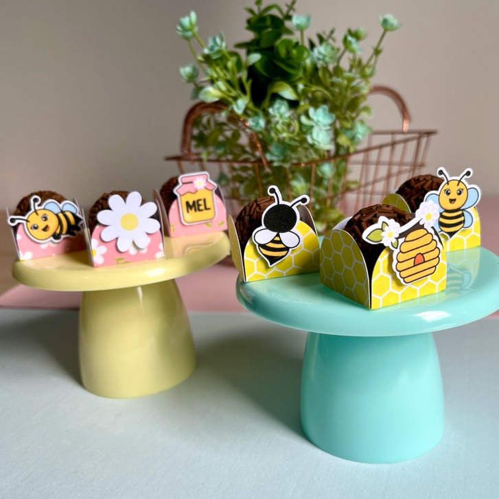 100 Forminhas para Doces Festa de Aniversário - Kit Festa abelhinha - Personalizados abelhinhas - Forminha brigadeiro