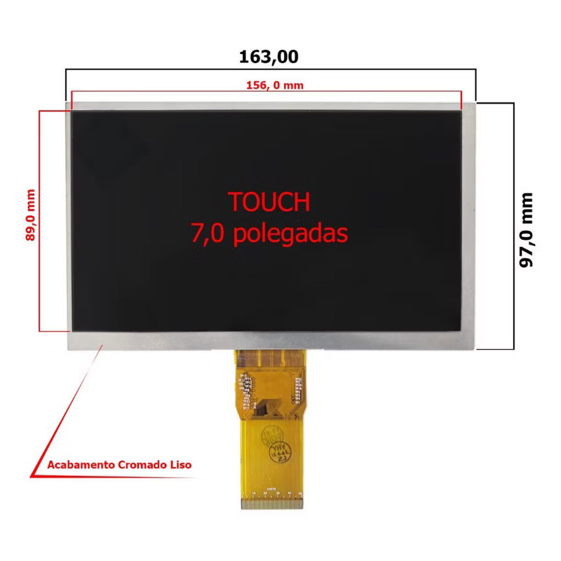 Tela Display Lcd Tablet Multilaser M7s 7300101463 - 50 Vias- Envio imediato!