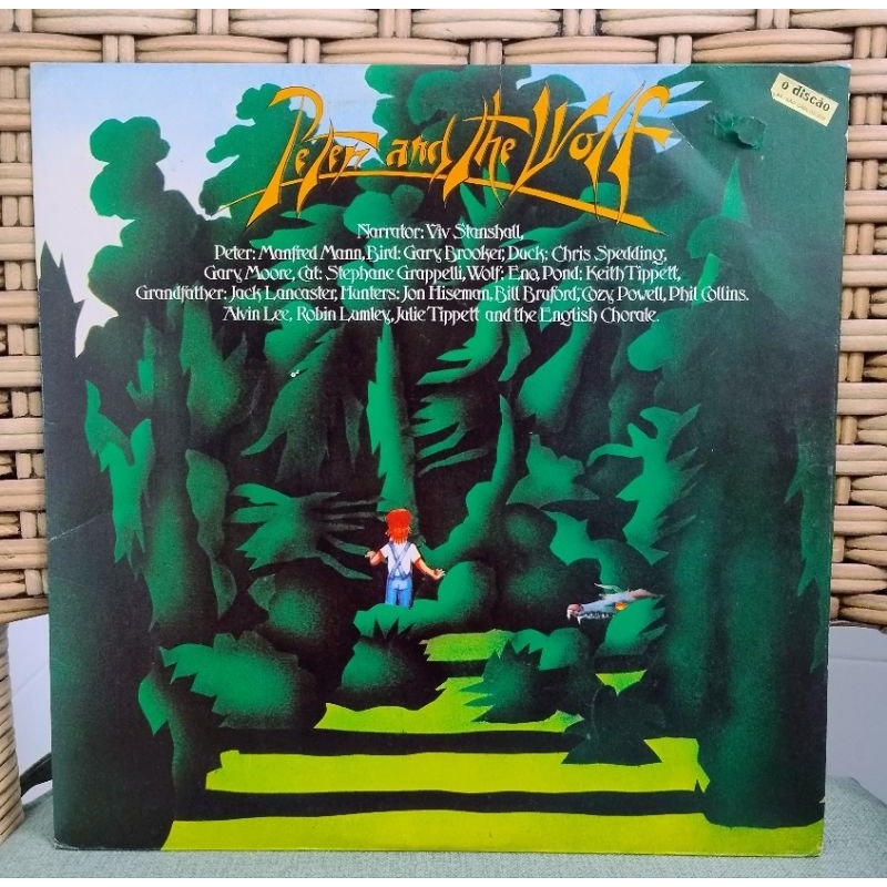LP Rock Peter And The Wolf - versão prog da fábula Pedro e O Lobo - com Gary Moore Brian Eno Cozy Powell Bill Brufford