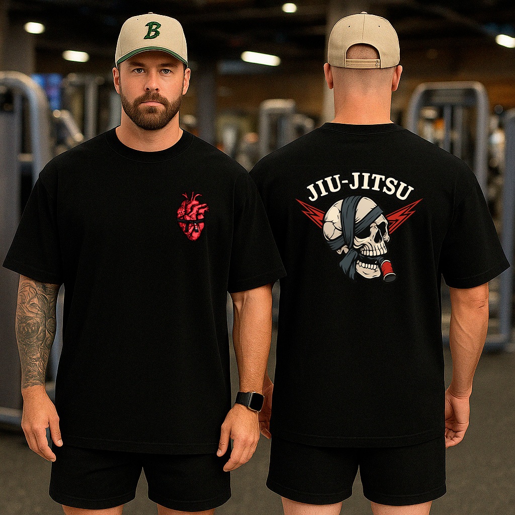 Camiseta Oversized Masculina para Treino Estilo Streetwar e Conforto para academia Jiu-Jitsu BJJ Jiu