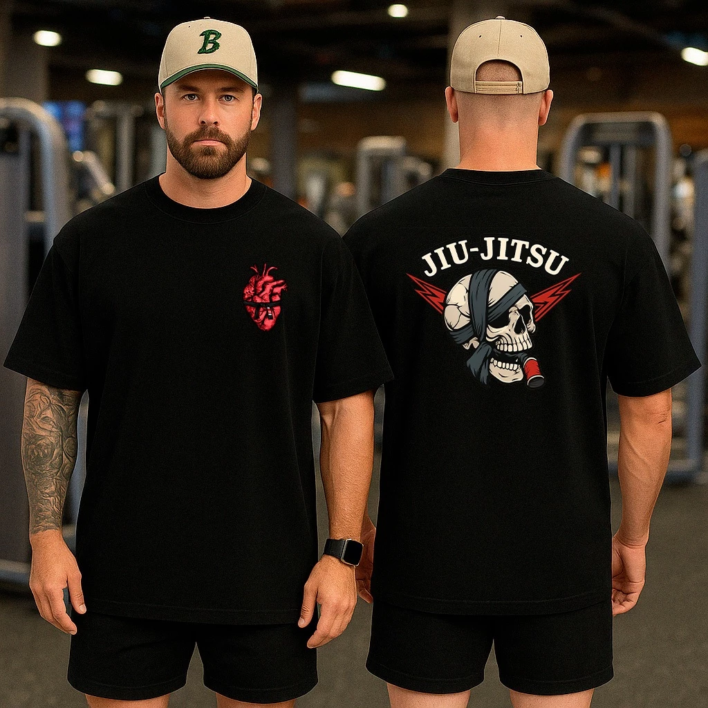 Camiseta Oversized Masculina para Treino Estilo Streetwar e Conforto para academia Jiu-Jitsu BJJ Jiu — imagem 1