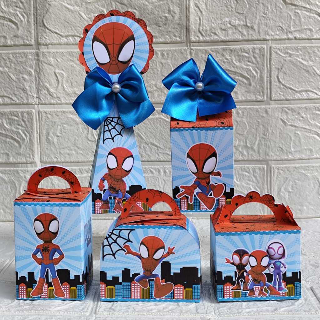 Personalizados HOMEM ARANHA(PEGUE E MONTE) / Kit Festa de Caixinhas Personalizadas / Lembrancinha e Mimos