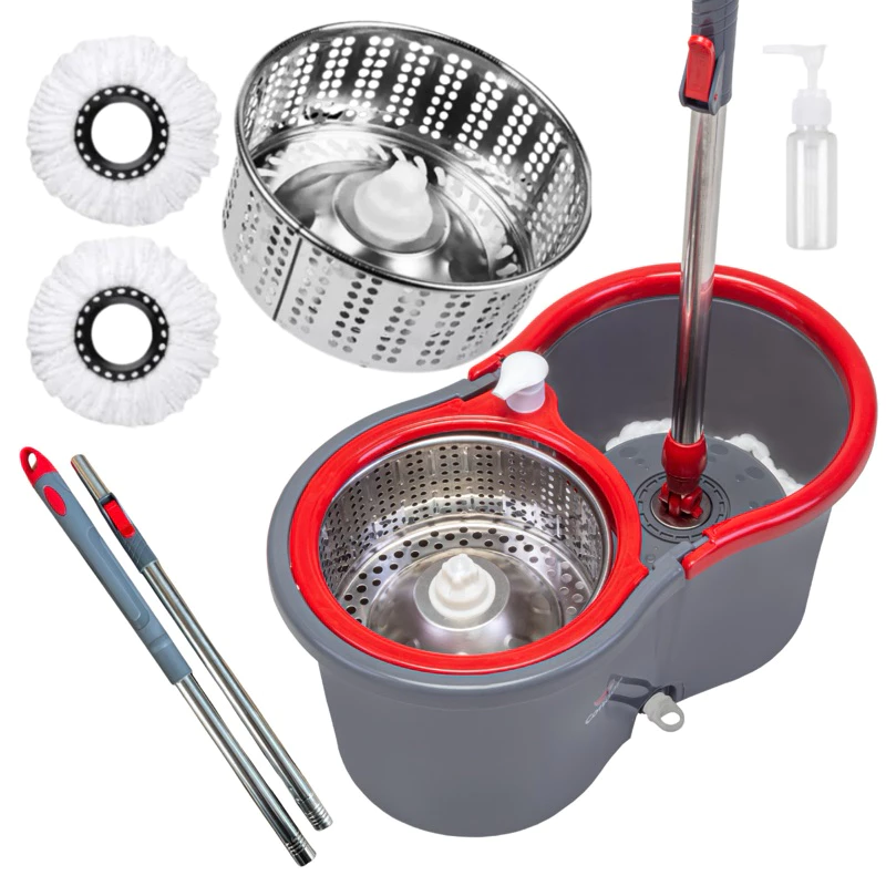 CONDOR Mop Esfregão Giratório 360 Balde 13 Litros Cabo 1,4mt