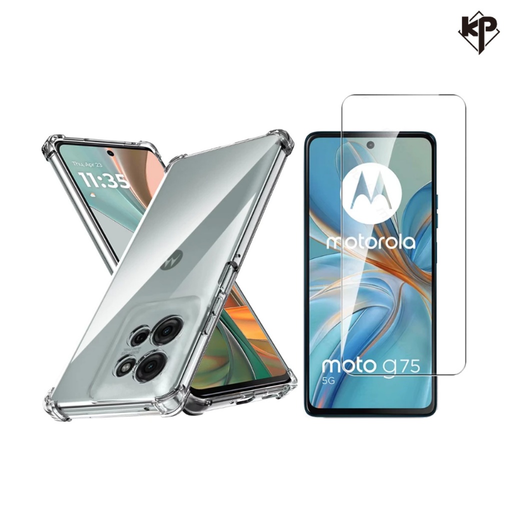 Capa Case Capinha Anti Impacto Para Motorola Moto G75 + Película 3D Vidro Temperado em Oferta na Shopee