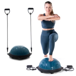 Meia Bola Pilates Ginástica Fortalecimento Muscular bosu ball EssenceFit Step Bola Inflável