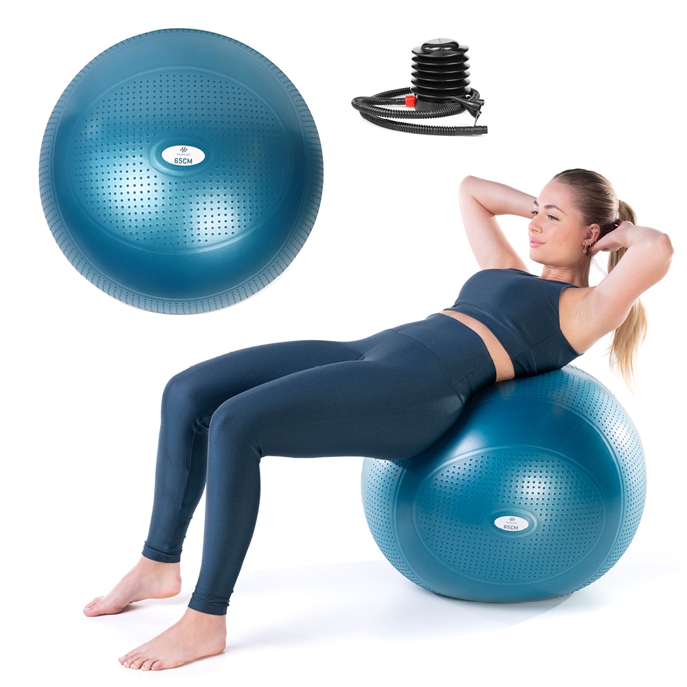 Bola Pilates Suiça Yoga 65cm Ginástica Abdominal e Muscular com Tecnologia Anti-Estouro EssenceFit - Sports & Outdoors