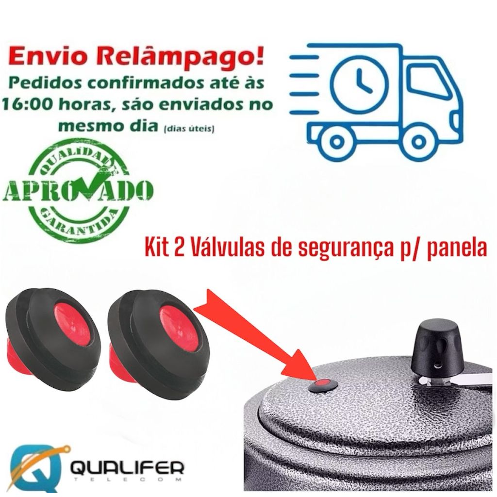 Kit 2 válvula de segurança para panela de pressão