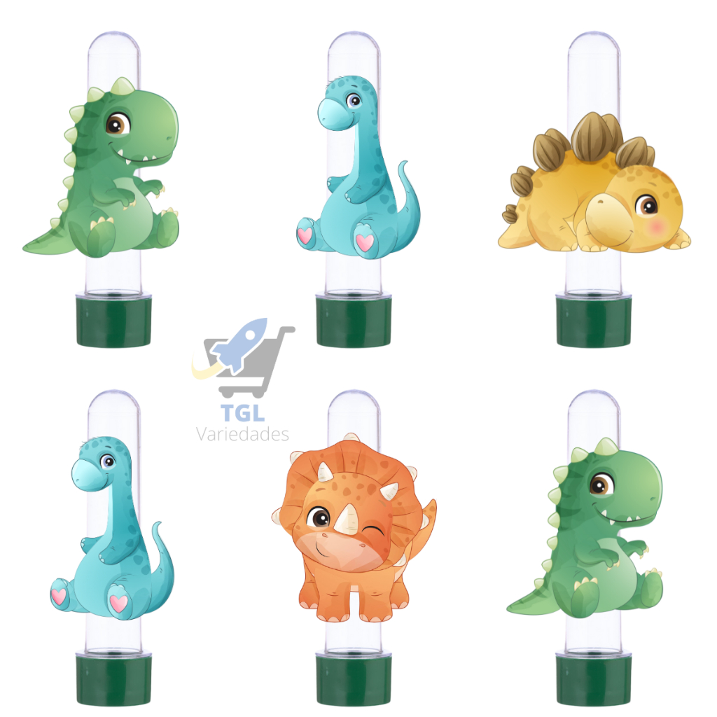15 Tubetes Personalizados Lembrancinha Dinossauro Baby 2 em Oferta na Shopee