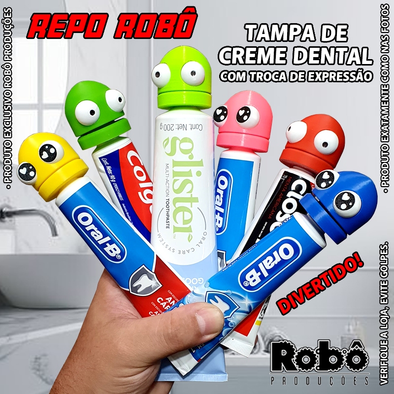 REPO Robo - Tampa de pasta de dente - Jogo R.E.P.O. Robot Creme dental - Colecionável Game Geek Viral Steam Tiktok 3D