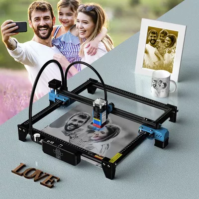 TTS-55 pro Maquina Gravador Corte Laser Máquina de gravura 40W Gravura aço inoxidável acrílico