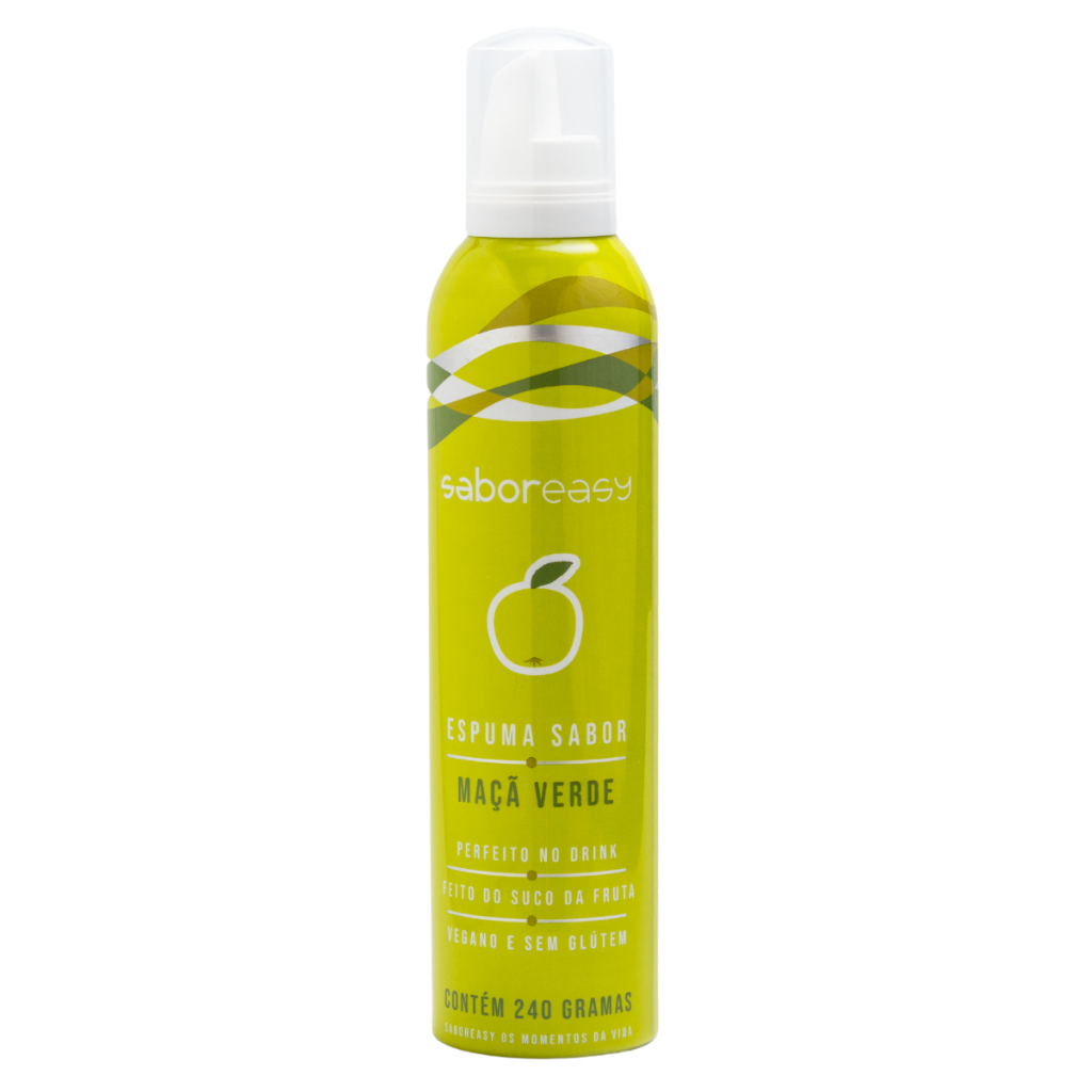 Espuma Maçã Verde Saboreasy 240mL - Espuma para Drinks/ Gin tônica/ Moscow Mule - Saboreasy - 240 gramas