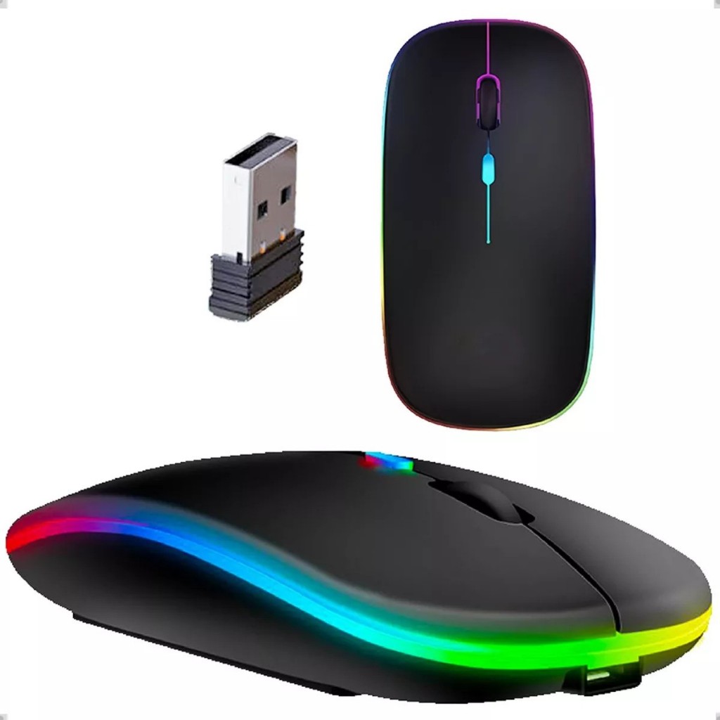 Mouse Wireless com LED sem fio em Oferta na Shopee