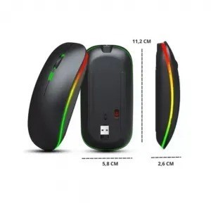 Mouse Wireless com LED sem fio