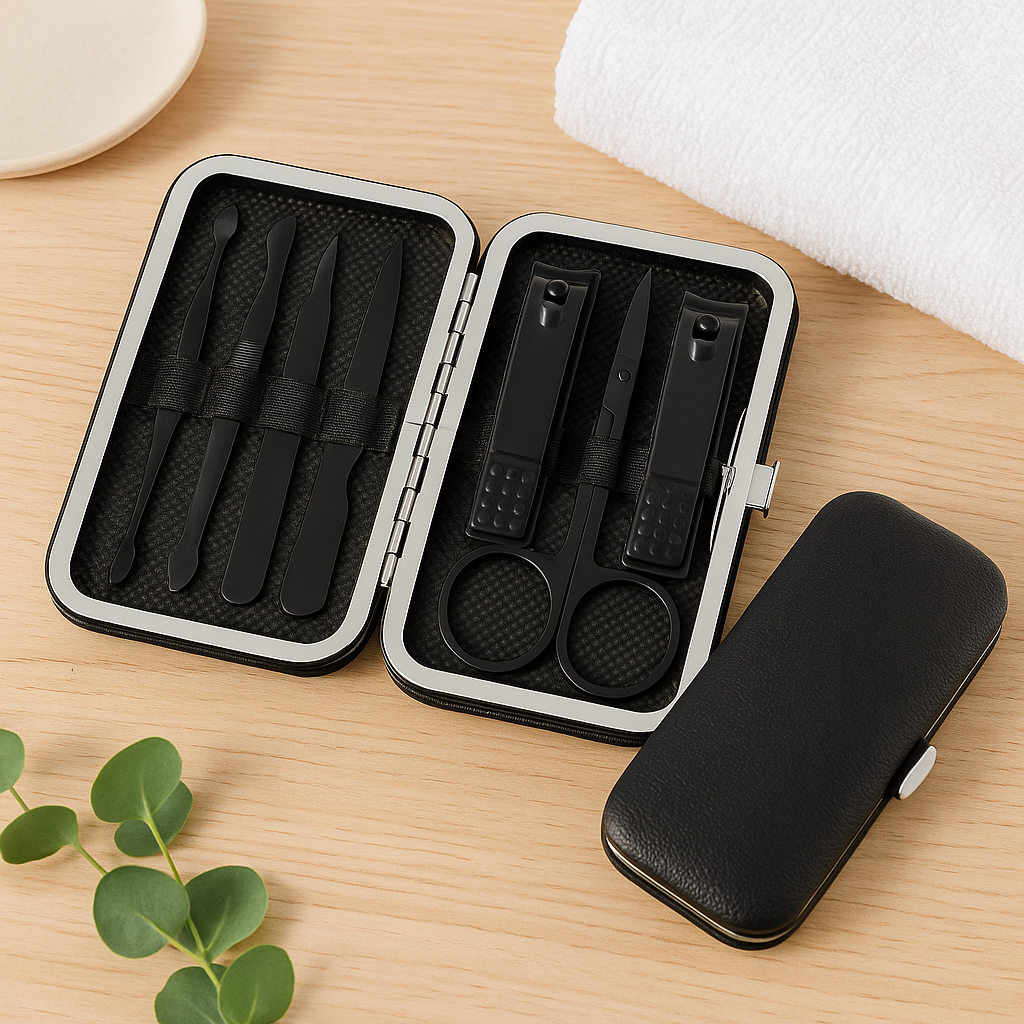 Kit Manicure Cortador De Unhas Com Estojo De Viagem 7 peças - Beauty
