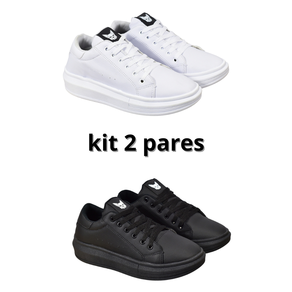 Kit Dois Pares Tênis Masculino Academia Caminhada Esporte Lazer Lançamento